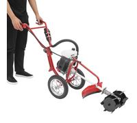 Moteur 4 temps puissant - Débroussailleuse avec 4 CV et refroidissement à | Débroussailleuse avec moteur à essence 4 temps, cylindrée de 63 cm³, refroidissement par air et lames hélicoïdales en acier