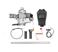 Moteur 49 CC 2 temps, mini moteur Dirt-Bike Cross Pocket Bike, ATV Quad Carburateur de transmission, démarrage à traction + réservoir de carburant, moteur hub en aluminium, refroidissement par air