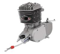 Moteur 66 CC - 1,85 kW - 5500 tr/min - 2 temps - Avec tube d'admission - Bonne dissipation de la chaleur - Moteur simple cylindre - Pour VTT, cruiser, motos, vélos de route (argenté)