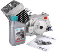 Moteur 70cc, 4 vitesses, boîtier argent, chemise de cylindre Ø53mm - Simson S70, S83, SR80
