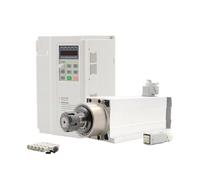 Moteur à broche CNC refroidi par air ER25 de 3,5 kW, 4 roulements à billes en céramique, 220 V/380 V et variateur de fréquence/onduleur de 3,7 kW(220v)