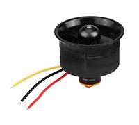 Moteur à Conduit,Jadpes Moteur sous Gaine, Ventilateur pour Gaine 64mm 5 pales avec Moteur sans balais QF2611 4500KV pour modèle d'avion RC Balance testée + ESC80A 3500KV/3S/4S