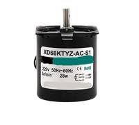 Moteur à courant alternatif 68KTYZ 220 V 2,5 tr/min -110 tr/min, moteur à arbre central, moteur synchrone 28 W, 1 pièce(10rpm)