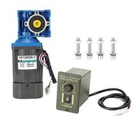 Moteur à courant alternatif, moteur à engrenages CW/CCW à vitesse de blocage réglable avec moteur à engrenage à vis sans fin 120w 1400 tr/min avec régulateur(15K)