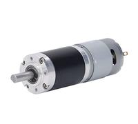 Moteur à courant continu à balais avec rotor en fil de cuivre pur, petit moteur de réduction à courant continu, boîtier entièrement métallique pour une dissipation rapide de la cha (46 tours/minute)