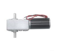 Moteur à engrenage à vis sans fin à double arbre 24 V corps entièrement en métal couple autobloquant 68 kg.cm pour banques ATM, compteurs intelligents et tâches d'automatisation à petite échelle (12 V