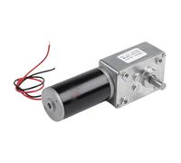 Moteur à engrenage à vis sans fin à double arbre 24 V corps entièrement en métal couple autobloquant 68 kg.cm pour banques ATM, compteurs intelligents et tâches d'automatisation à petite échelle (24 V