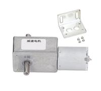 Moteur à engrenage à vis sans fin cc, basse vitesse 25kg.cm, 12mm, double arbre, autobloquant, boîte d'engrenage à vis sans fin réversible, moteur de réduction 12V (66 tr/min)