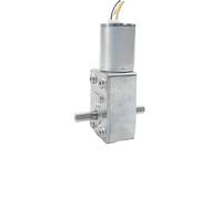 Moteur à engrenage à vis sans fin cc sans balais 370, double arbre 12v 24v JGY-2430D PWM, moteur électrique bldc carré à angle droit, réducteur de boîte de vitesses à vis sans fin(Motor,10R,12V)