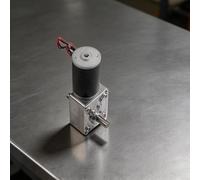 Moteur à engrenage sans fin à double arbre 24 V CC | Couple élevé 68 kg.cm Turbine miniature autobloquante entièrement en métal avec roulement à billes pour robotique de bricolage | Rideaux