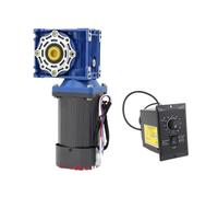 Moteur à engrenage vis sans fin couple élevé 40W 60W 90W AC 220V, moteur vitesse Variable avec Kit de contrôleur adapté au convoyeur(40W,45RPM,110V)