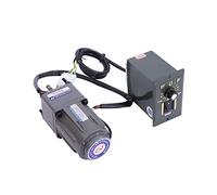 Moteur à engrenages 220 V avec régulateur de vitesse, moteur électrique 6 W, réglable en continu, boîtier en alliage d'aluminium pour applications industrielles et machines