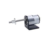 Moteur à engrenages 6 V, 12 V, 24 V, vis filetée M6, 37-520, arbre long, petit moteur de régulation de vitesse à basse vitesse, moteur + support + bride