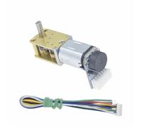 Moteur à engrenages à vis sans fin 1218-N20 à arbre unique, codeur CC, 3 V, 6 V, 12 V, micro-réducteur, basse vitesse, moteur à double arbre(Single shaft,3V 34rpm,With fixed seat)