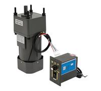Moteur à engrenages avec régulateur de vitesse 220 V 250 W Rapport de | Alliage d'aluminium 0-270 tr/min monophasé pour routes de fabrication industrielle, installations intelligentes, gris