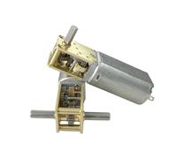 Moteur à engrenages CC 3 V 6 V 12 V 1218-050 050, simple/double/arbre long, 4 tr/min à 381 tr/min, vitesse lente, couple élevé, vis sans fin, tout métal(B 7RPM-27RPM_LONG SHAFT)