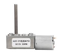 Moteur à engrenages CC 30 tr/min Moteur à engrenages autobloquant DC 12 V M6 x 50 mm Moteur de précision à couple élevé pour ouvre-fenêtre Ouvre-porte Petit treuil Construction en