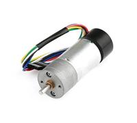 Moteur à engrenages CC JGA25-370, codeur Hall, mesure de vitesse, couple, avec couvercle 13CPR/12CPR(1 Ratio 75,13CPR)