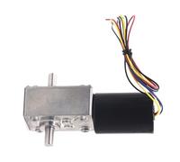 Moteur à engrenages CC sans balais à double arbre 12 V/24 V, réducteur à vis sans fin à angle droit à couple élevé, moteur compact for portails coulissants, robotique(Motor bracket,470R-24V)