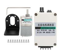 Moteur à engrenages CC XD37GB3530, moteur micro à aimant permanent 12 V à basse vitesse avec support et régulateur, boîte de vitesses entièrement métallique à couple élevé pour la (20 tr/min)