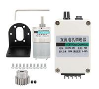 Moteur à engrenages CC XD37GB3530, moteur micro à aimant permanent 12 V à basse vitesse avec support et régulateur, boîte de vitesses entièrement métallique à couple élevé pour la (10 tr/min)