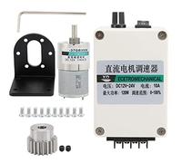 Moteur à engrenages CC XD37GB3530, moteur micro à aimant permanent 12 V à basse vitesse avec support et régulateur, boîte de vitesses entièrement métallique à couple élevé pour la (5 tr/min)