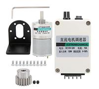 Moteur à engrenages CC XD37GB3530, moteur micro à aimant permanent 12 V à basse vitesse avec support et régulateur, boîte de vitesses entièrement métallique à couple élevé pour la (30 tr/min)