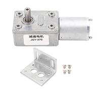 Moteur à engrenages DC à arbre simple de 12 mm, moteur réversible à réduction par vis sans fin à verrouillage automatique, avec boîtier en alliage de zinc et base de fixation, (6RMP)