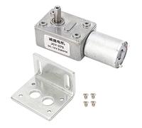 Moteur à engrenages DC à arbre unique de 12 mm, moteur à engrenages à vis sans fin DC 12 V réversible à verrouillage automatique avec boîtier en alliage de zinc, moteur à réduction (30 tr/min)