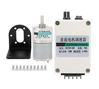 Moteur à engrenages DC à basse vitesse et couple élevé, à aimant permanent, 12 V, modèle XD37GB3530, avec engrenages métalliques et régulateur de vitesse ; comprend un support et (30 tr/min)