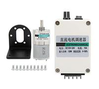 Moteur à engrenages DC à basse vitesse et couple élevé, à aimant permanent, 12 V, modèle XD37GB3530, avec engrenages métalliques et régulateur de vitesse ; comprend un support et (5 tr/min)