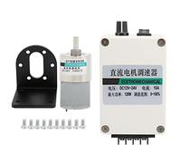 Moteur à engrenages DC à basse vitesse et couple élevé, à aimant permanent, 24 V, modèle XD37GB3530, avec engrenages métalliques et régulateur de vitesse ; comprend un support pour (5 tr/min)