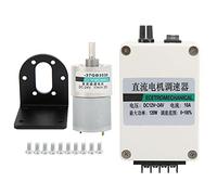 Moteur à engrenages DC à basse vitesse et couple élevé, à aimant permanent, 24 V, modèle XD37GB3530, avec engrenages métalliques et régulateur de vitesse ; comprend un support pour (20 tr/min)