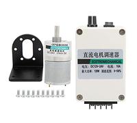 Moteur à engrenages DC à basse vitesse et couple élevé, à aimant permanent, 24 V, modèle XD37GB3530, avec engrenages métalliques et régulateur de vitesse ; comprend un support pour (50 tr/min)