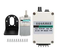 Moteur à engrenages DC XD37GB3530, moteur à aimant permanent à basse vitesse et couple élevé, moteur à réduction par engrenages métalliques 12 V avec support et régulateur, pour (20 tr/min)