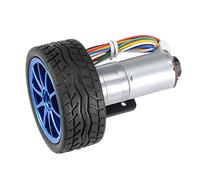 Moteur à Engrenages D'encodeur DIY, Kit de Robot JGA25-371 Moteur électrique DC 6 V 65 Mm Kit de Moteur de Roue Équipement de Machines avec Support de Montage pour Moteurs (RPM