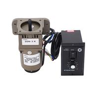 Moteur à engrenages électrique, moteur réversible asynchrone monophasé à vitesse variable de 6 W avec support de boîte de vitesses de contrôleur pour rapport 3K 90 1650 tr/min (Rapport de réduction