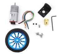 Moteur à engrenages encodeur DIY avec support de montage, Kit de roues de 65mm pour Robot de voiture intelligent DC12V (Tr/min 500)