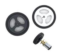 Moteur à engrenages GA12-N20 DC, 3V, 6V, 12V, 34mm, roue en caoutchouc à trou D(1000rpm,12V white wheel)