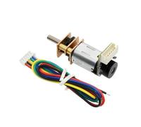 Moteur à engrenages GM12N20 6V 12V DC, encodeur 7ppr, matériau de brosse en carbone incrémental, longueur d'arbre 7.7mm 1:298(12V 0.9W A12type)