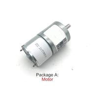 Moteur à engrenages JGA25-310 3-12 V, 7-1818 tr/min, moteur à courant continu, faible bruit, for imprimante, couple élevé, faible vitesse, 1 pièce(Package J,6V 110rpm)