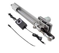 Moteur à engrenages linéaire à actionneur alternatif CC 12 V 24 V avec adaptateur secteur, contrôleur de vitesse PWM CA 220 V, course 2-8 cm 3-15 cm(Stroke 30mm-150mm,24V 45rpm)