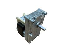 Moteur à engrenages Merkle Korff S-4363 pour poêle à granulés, arbre 9,52 mm, 3,5 tr/min, sens anti-horaire - Ref 2105
