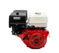 Moteur à essence 15 CV - Moteur industriel - 4 temps - 420 CC - Refroidissement par air 9,7 kW - Convient pour pompes à eau, pelleteuses, etc.