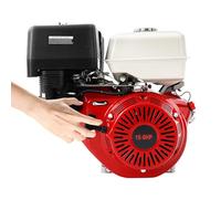 Moteur à essence 4 temps 15 CV - Moteur industriel - 420 cc - Avec filtre à air et port d'huile d'étanchéité - Pour pompes à eau, vibrateurs, générateurs, tampons, 3000-3600 tr/min, 43,5 x 45 cm