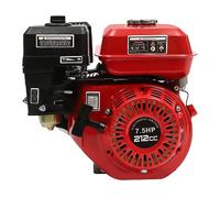 Moteur à essence 4 temps 7,5 CV 212 cc - Moteur industriel OHV refroidi par air - Avec arbre de 20 mm - 3600 tr/min - Faible consommation de carburant - Pour bateaux, karts ou pompes à eau