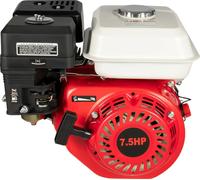 moteur à essence 4 temps, puissance 7,5 CV, système de refroidissement par air, rouge