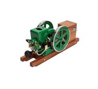 Moteur à essence 4 temps qui fonctionne RETROL Z01 Moteur à combustion interne avec système d'allumage et présentoir en bois, moteur miniature de régulateur d'accélération vintage industriel de Noël