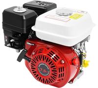 Moteur à Essence 7.5HP 212CC 4 Temps, Arbre Horizontal OHV Refroidissement par Air avec Démarrage Manuel, pour Kart, Pompe à Eau, Tondeuse, Générateur, Fendeuse à Bois, Nettoyeur Haute Pression