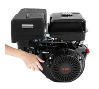 Moteur à essence 9,7 kW - 15 CV 420 cc - 4 temps - 3600 tr/min - Refroidi par air - Réservoir de carburant de 6,5 l - Pour scies, karts, minibikes, tondeuses à gazon